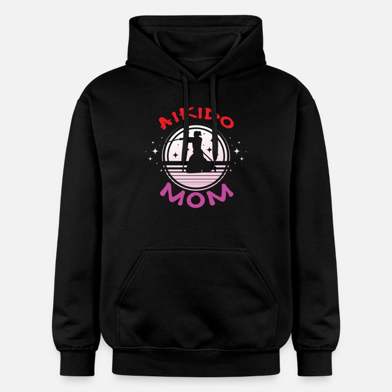 Aïkido Maman - Sweat à capuche Softstyle® Gildan Unisexe - noir