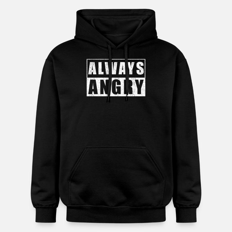 Anger angry getting angry - Gildan Unisex Softstyle® Midweight Hoodie - black