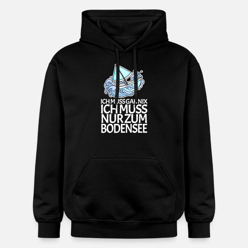 Bodensee See - Gildan Unisex Softstyle® Midweight Hoodie - Schwarz