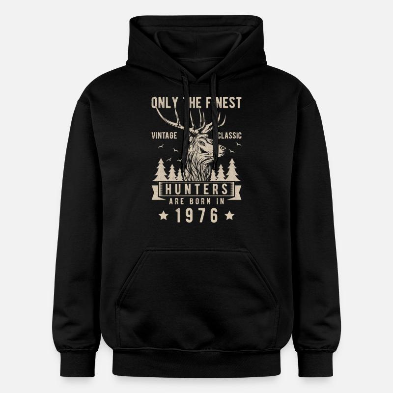 Cadeau chasseur 1976 - Sweat à capuche Softstyle® Gildan Unisexe - noir