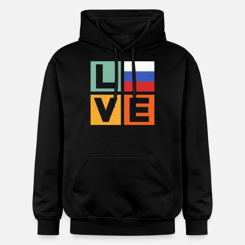 Russie Amour - Sweat à capuche Softstyle® Gildan Unisexe - noir