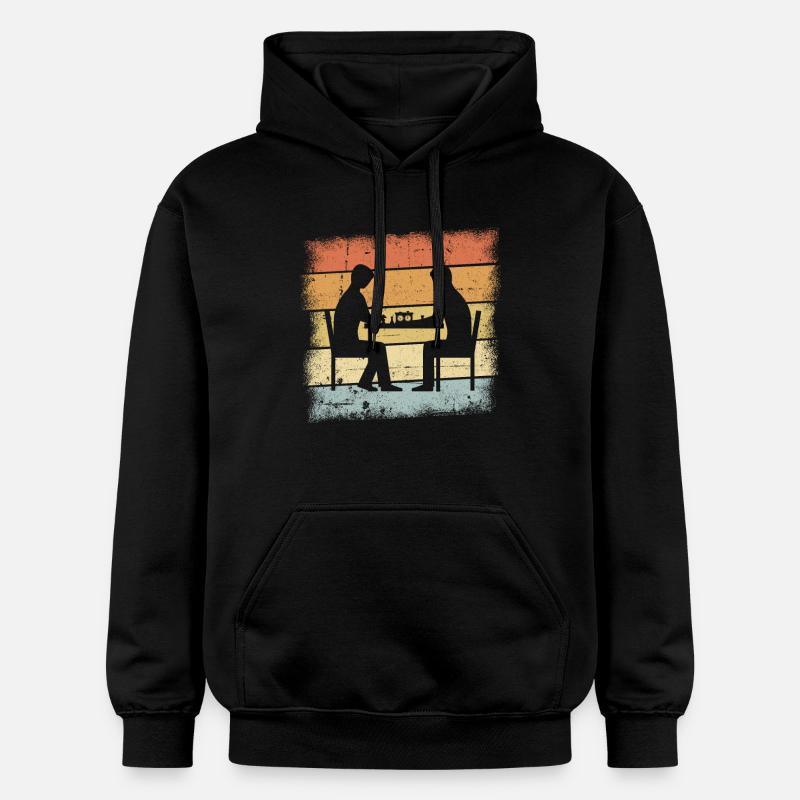 Jeu d’échecs Retro Design - Sweat à capuche Softstyle® Gildan Unisexe - noir