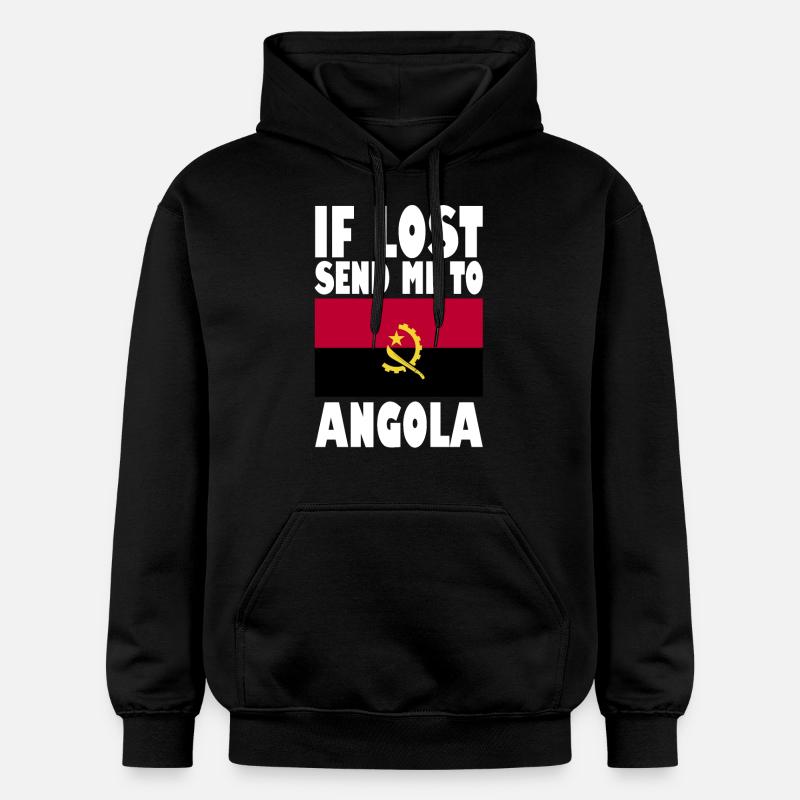 Drapeau de l’Angola - Sweat à capuche Softstyle® Gildan Unisexe - noir