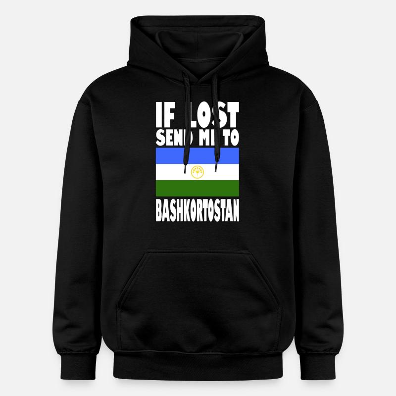 Bashkortostan Flagge Spruch - Gildan Unisex Softstyle® Midweight Hoodie - Schwarz