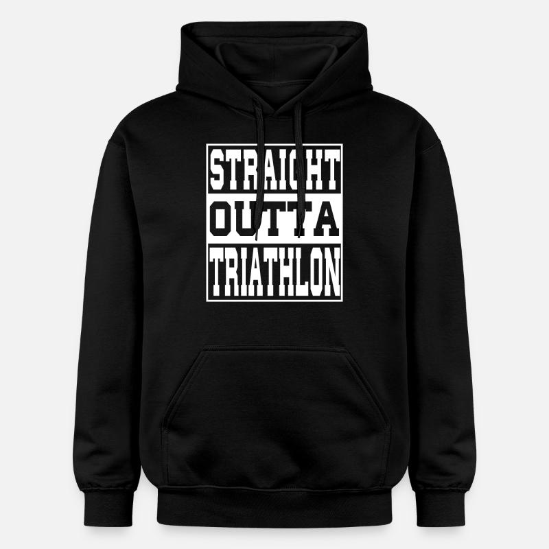 Triathlon en disant drôle - Sweat à capuche Softstyle® Gildan Unisexe - noir