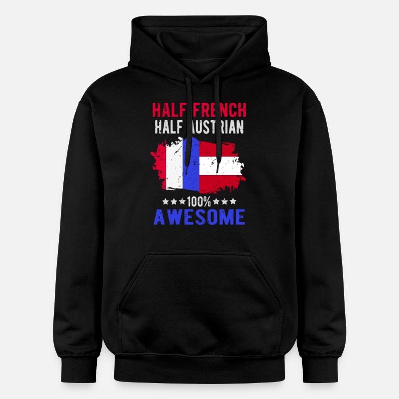 Moitié Français moitié autrichien - Sweat à capuche Softstyle® Gildan Unisexe - noir