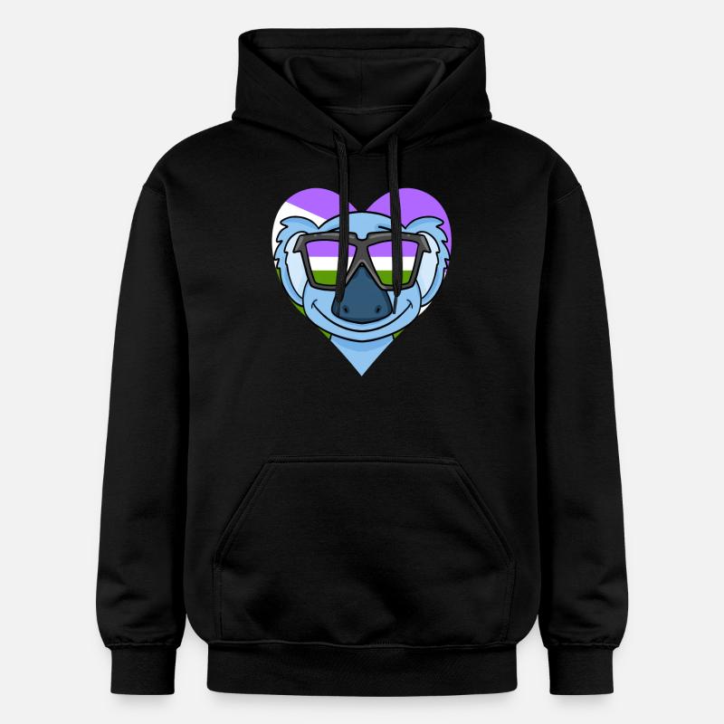 Genderqueer Koala - Sweat à capuche Softstyle® Gildan Unisexe - noir