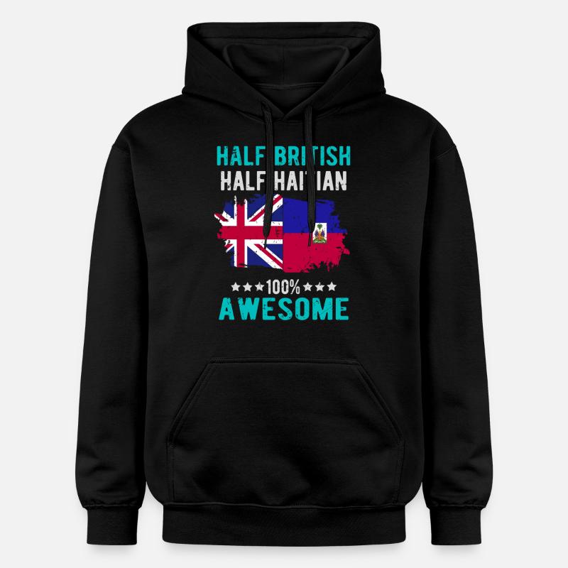 Moitié britannique moitié haïtien - Sweat à capuche Softstyle® Gildan Unisexe - noir