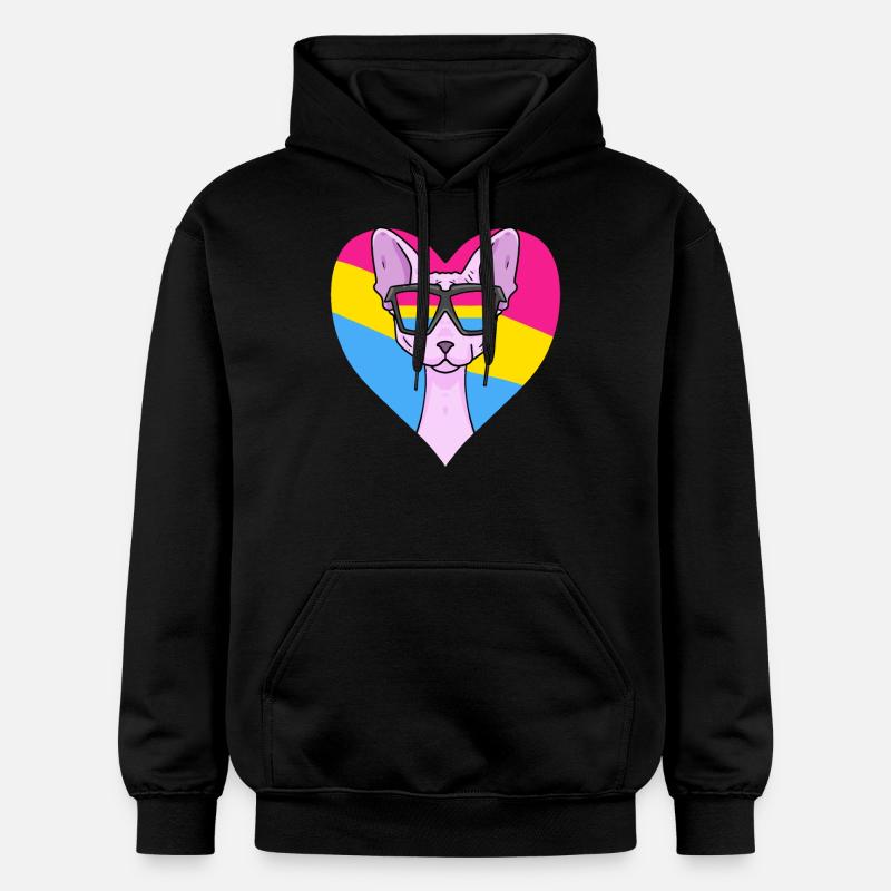 Pansexual Sphynx Cat Cadeau - Sweat à capuche Softstyle® Gildan Unisexe - noir