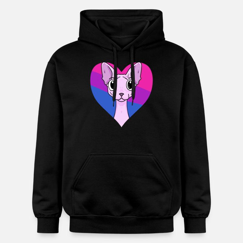 Cadeau bisexuel Sphynx Cat - Sweat à capuche Softstyle® Gildan Unisexe - noir