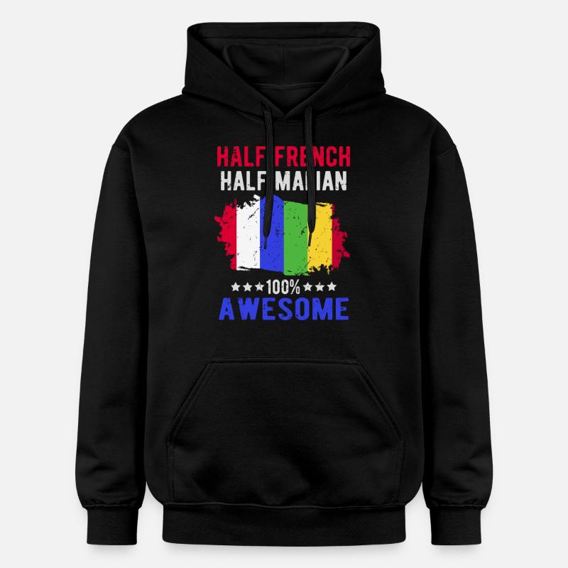 Moitié Français moitié malien - Sweat à capuche Softstyle® Gildan Unisexe - noir