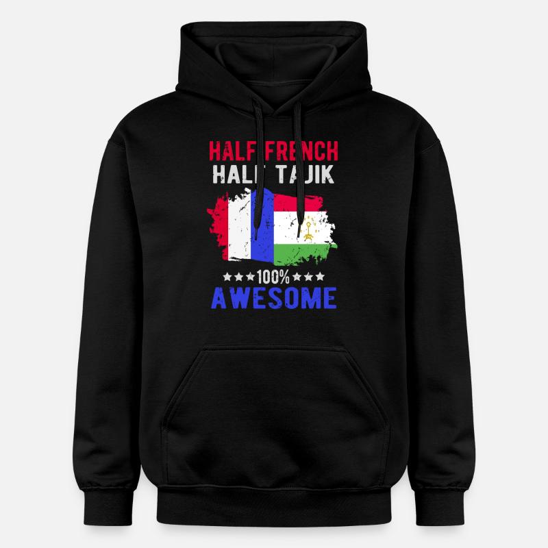 Moitié Français moitié tadjik - Sweat à capuche Softstyle® Gildan Unisexe - noir