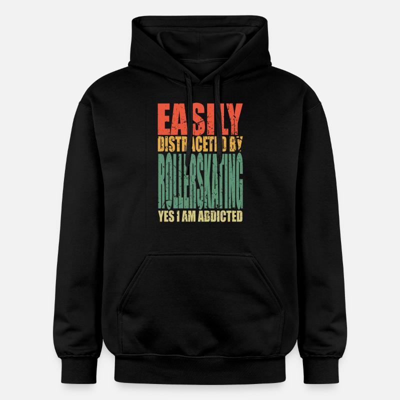 Rollerskating Spruch lustig - Gildan Unisex Softstyle® Midweight Hoodie - Schwarz