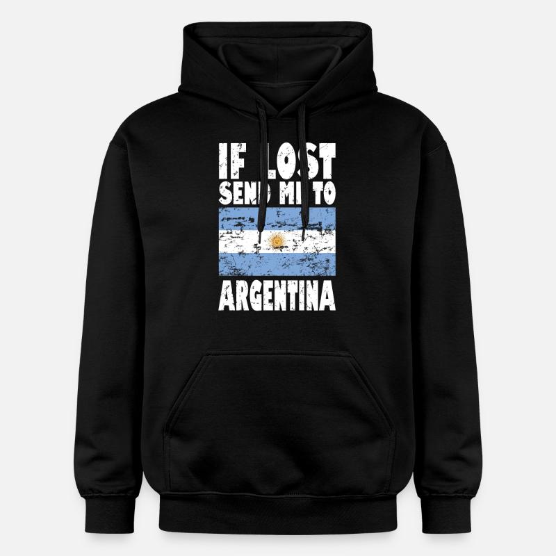 Drapeau de l’Argentine - Sweat à capuche Softstyle® Gildan Unisexe - noir