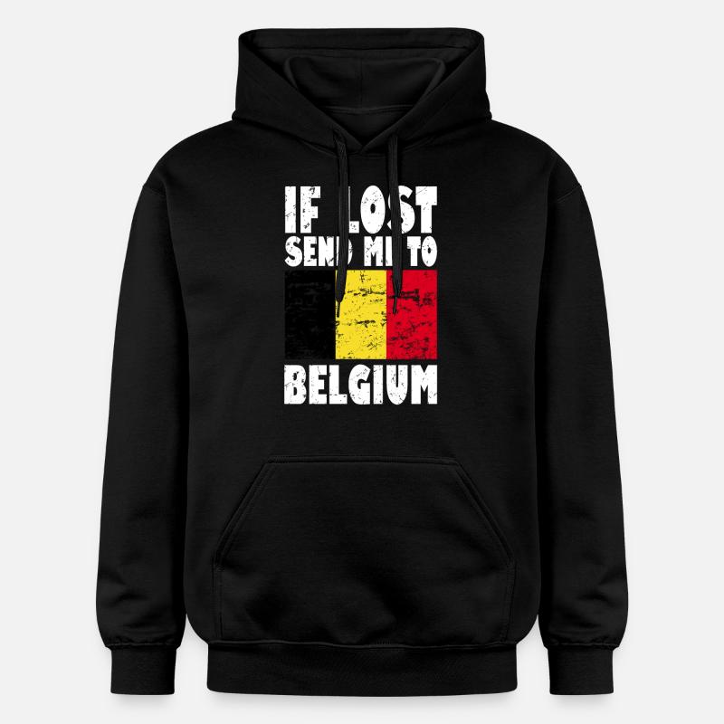 Drapeau de la Belgique - Sweat à capuche Softstyle® Gildan Unisexe - noir