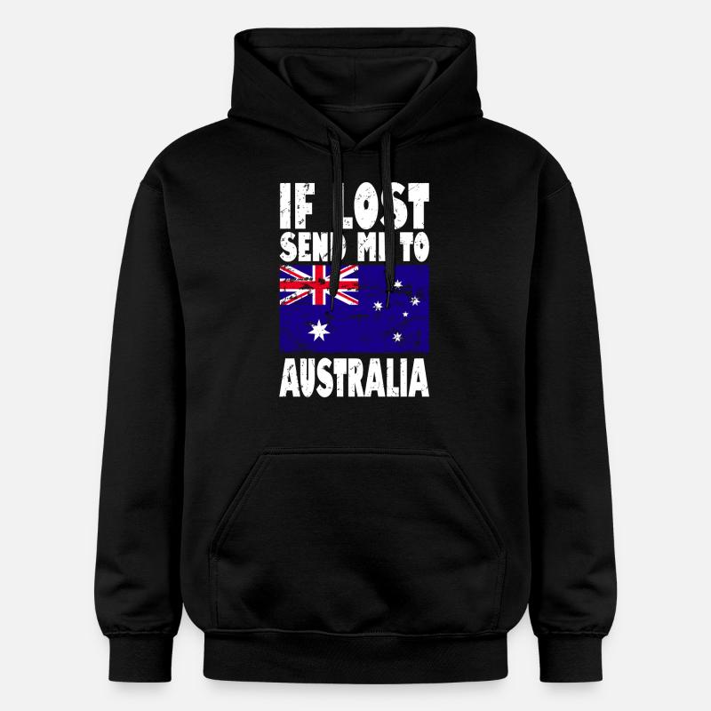 Drapeau de l’Australie - Sweat à capuche Softstyle® Gildan Unisexe - noir