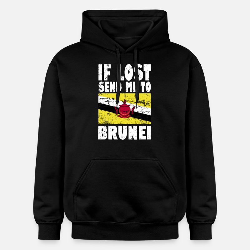 Drapeau du Brunei - Sweat à capuche Softstyle® Gildan Unisexe - noir