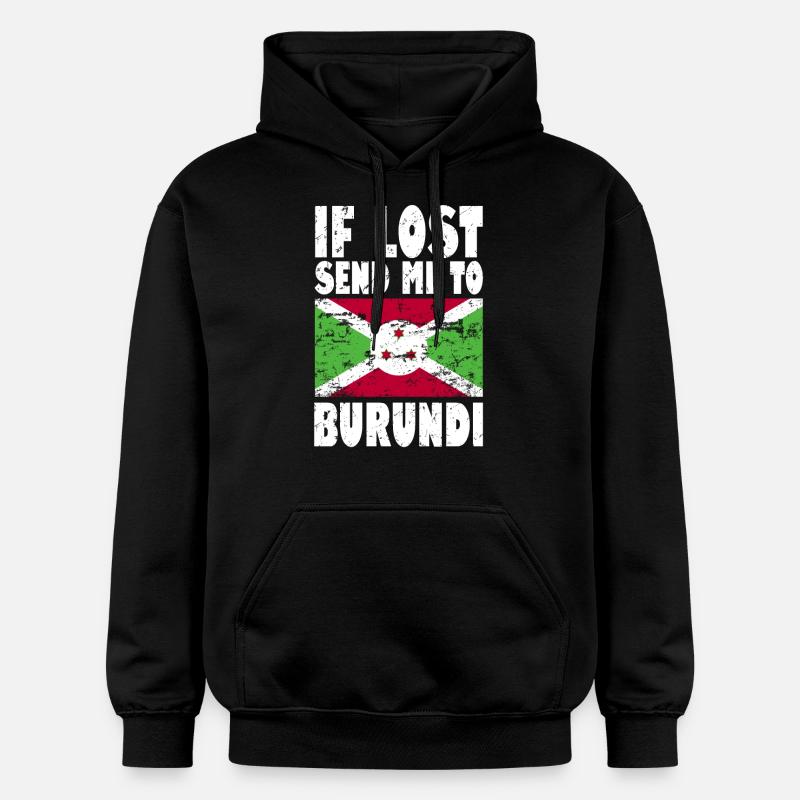 Drapeau du Burundi - Sweat à capuche Softstyle® Gildan Unisexe - noir