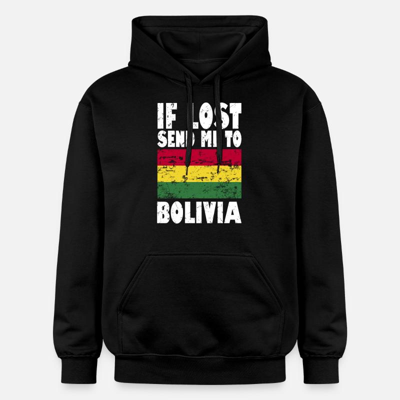 Drapeau de la Bolivie - Sweat à capuche Softstyle® Gildan Unisexe - noir