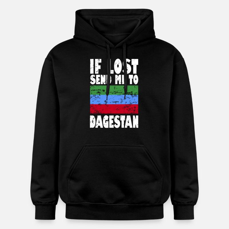 Drapeau du Daghestan - Sweat à capuche Softstyle® Gildan Unisexe - noir