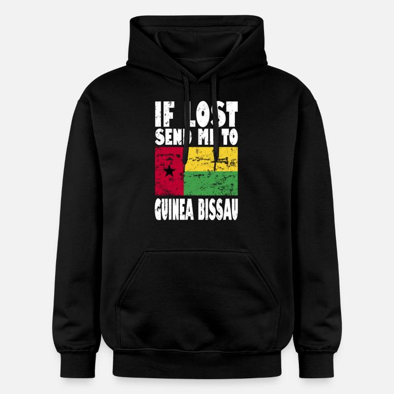 Drapeau de la Guinée-Bissau - Sweat à capuche Softstyle® Gildan Unisexe - noir
