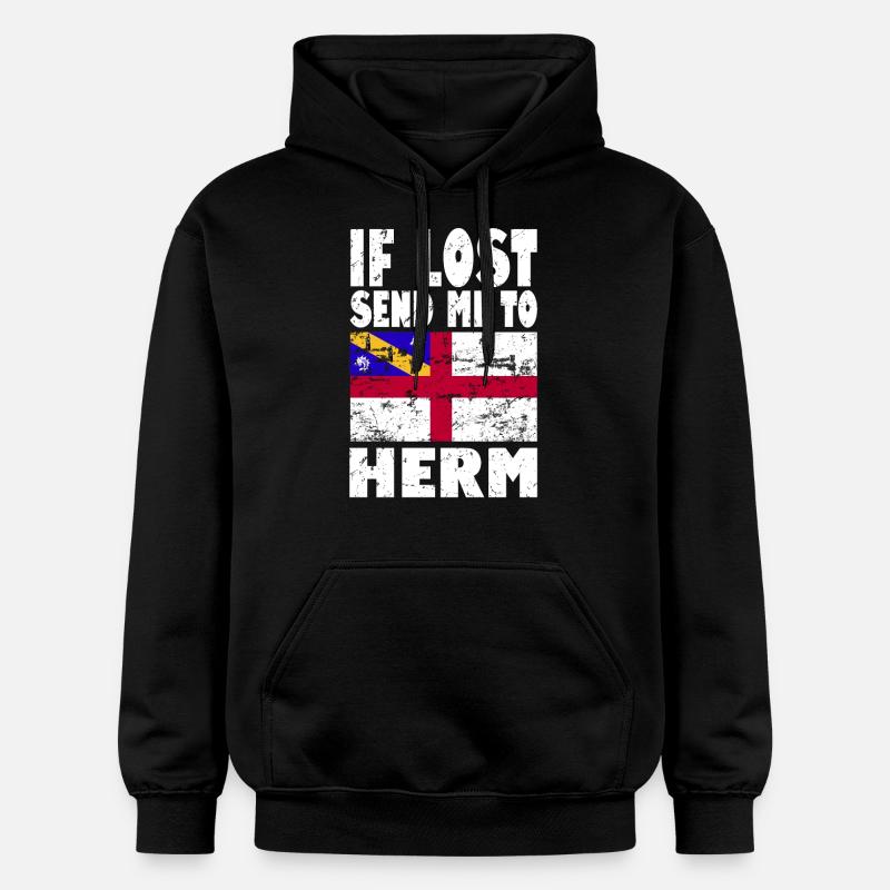 Drapeau Herm Disant - Sweat à capuche Softstyle® Gildan Unisexe - noir
