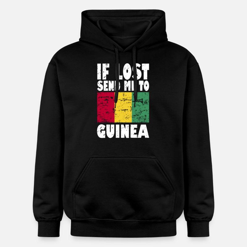 Drapeau de guinée Disant - Sweat à capuche Softstyle® Gildan Unisexe - noir