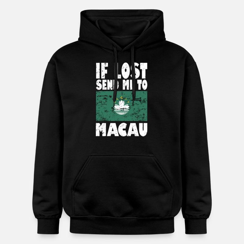 Drapeau de Macao - Sweat à capuche Softstyle® Gildan Unisexe - noir