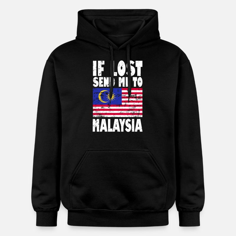 Drapeau de la Malaisie - Sweat à capuche Softstyle® Gildan Unisexe - noir