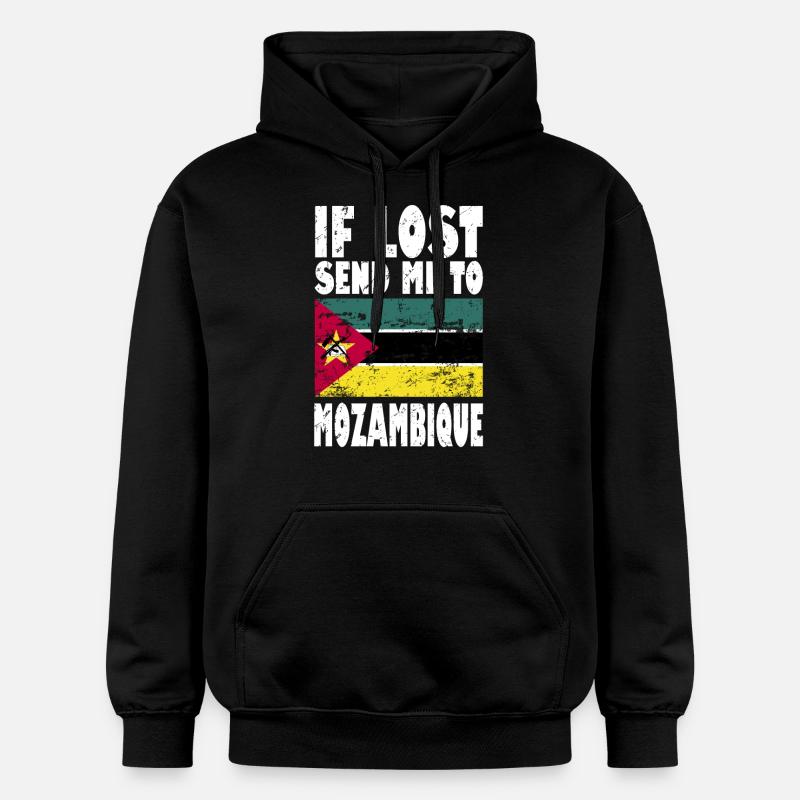 Drapeau du Mozambique - Sweat à capuche Softstyle® Gildan Unisexe - noir