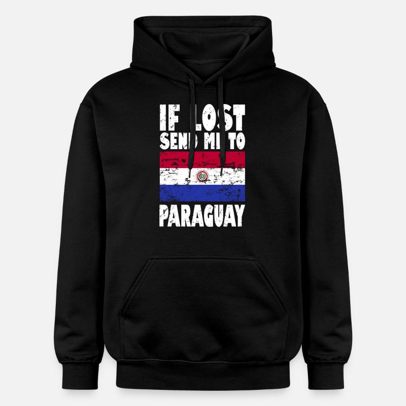 Drapeau du Paraguay - Sweat à capuche Softstyle® Gildan Unisexe - noir