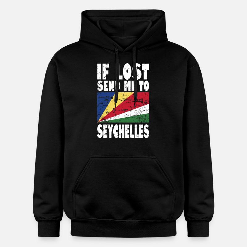 Drapeau des Seychelles - Sweat à capuche Softstyle® Gildan Unisexe - noir