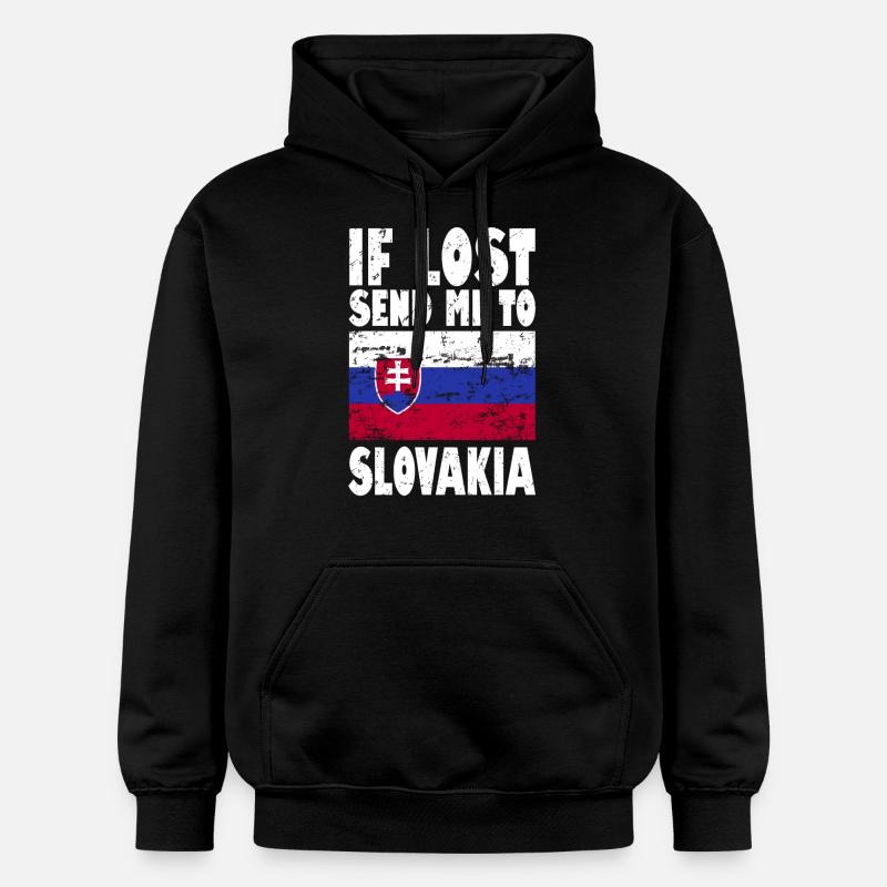 Drapeau de la Slovaquie - Sweat à capuche Softstyle® Gildan Unisexe - noir