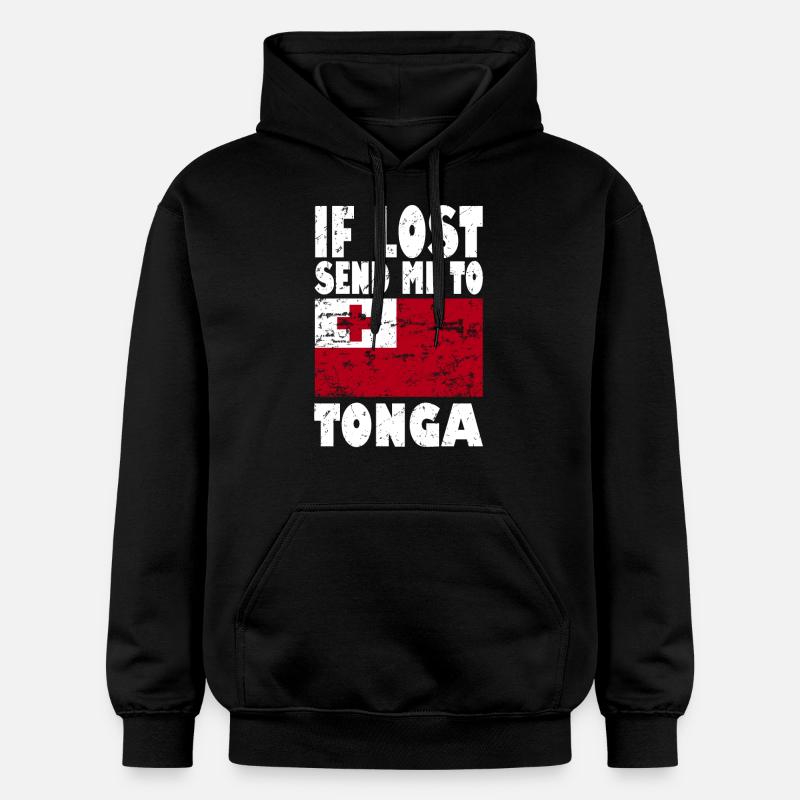 Drapeau des Tonga - Sweat à capuche Softstyle® Gildan Unisexe - noir
