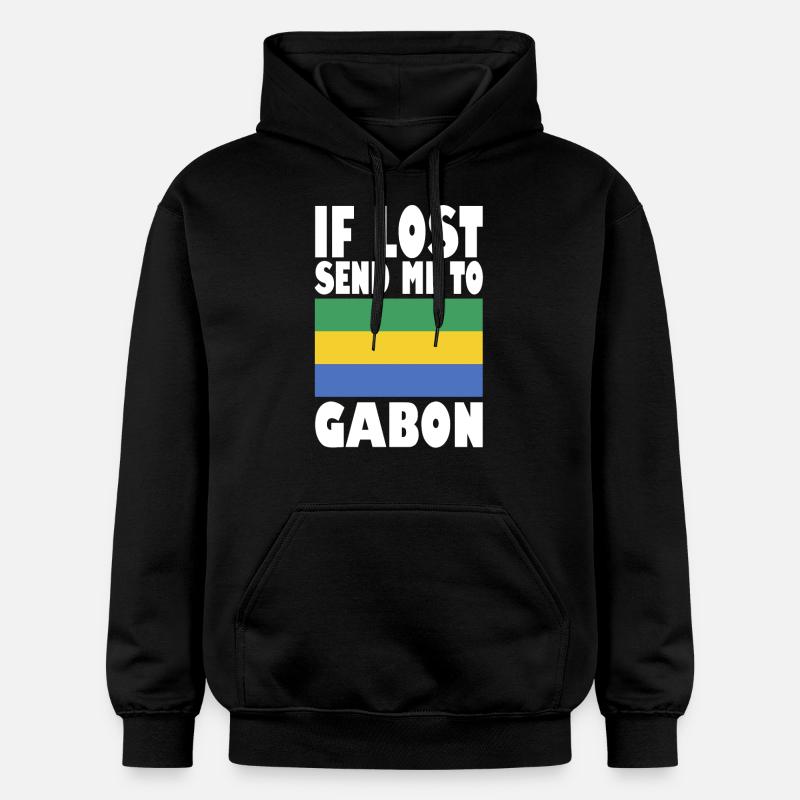Drapeau du Gabon - Sweat à capuche Softstyle® Gildan Unisexe - noir