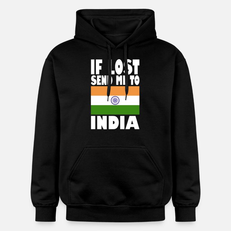 Drapeau de l’Inde - Sweat à capuche Softstyle® Gildan Unisexe - noir