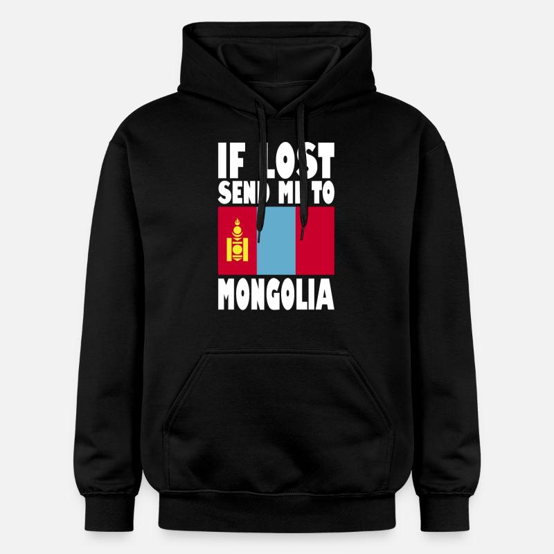 Drapeau de Mongolie - Sweat à capuche Softstyle® Gildan Unisexe - noir