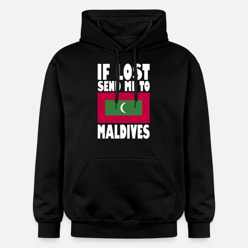 Drapeau des Maldives - Sweat à capuche Softstyle® Gildan Unisexe - noir