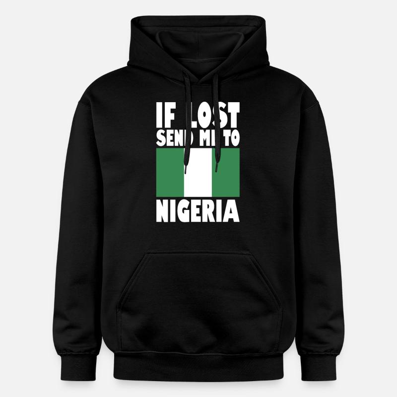 Drapeau du Nigeria - Sweat à capuche Softstyle® Gildan Unisexe - noir