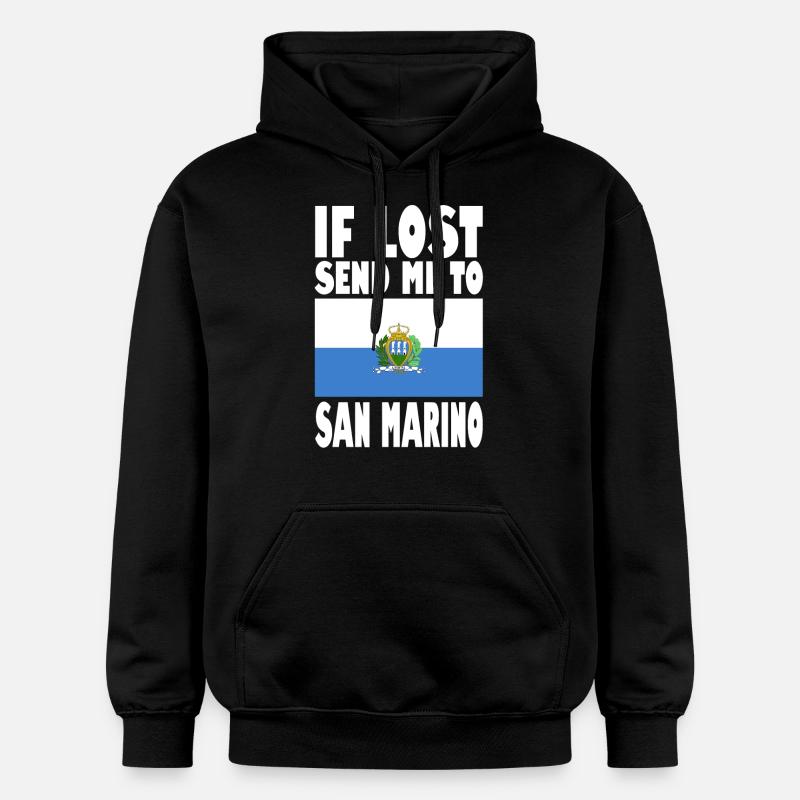 Drapeau de Saint-Marin - Sweat à capuche Softstyle® Gildan Unisexe - noir