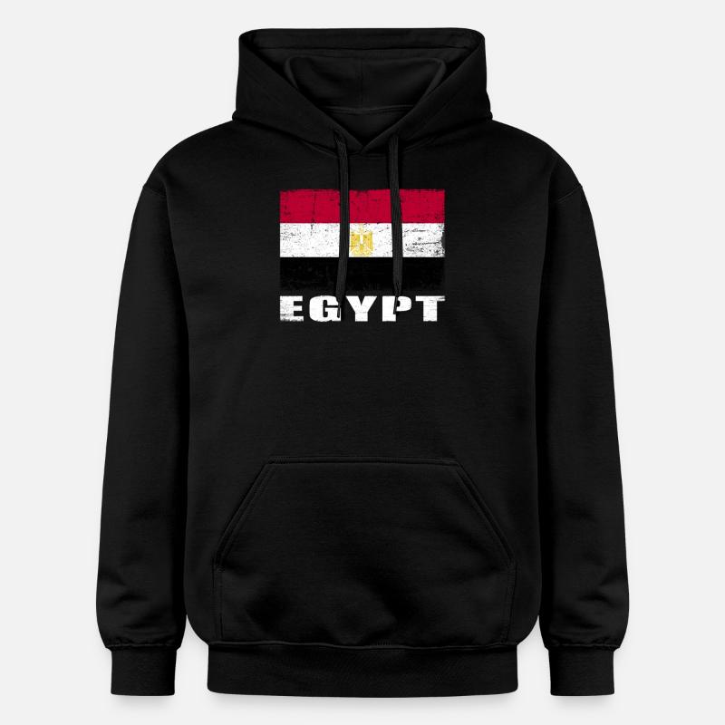 Egypte Drapeau Grunge Egypte Drapeau - Sweat à capuche Softstyle® Gildan Unisexe - noir