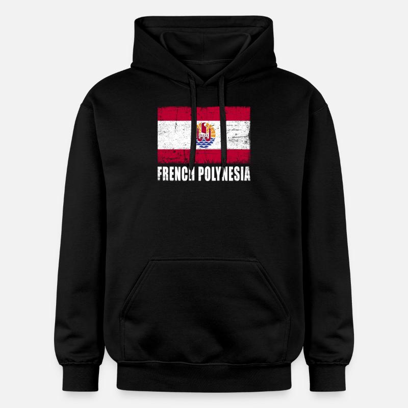 drapeau de la Polynésie Français - Sweat à capuche Softstyle® Gildan Unisexe - noir