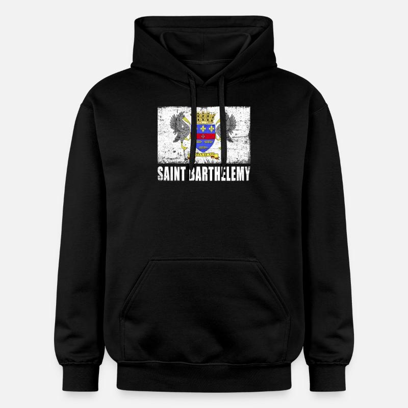 Drapeau de Saint-Barthélemy - Sweat à capuche Softstyle® Gildan Unisexe - noir