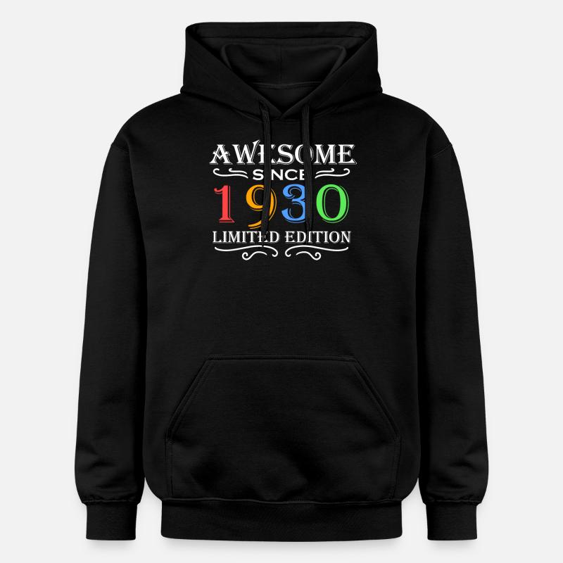 1930 - Né en 1930 - Sweat à capuche Softstyle® Gildan Unisexe - noir