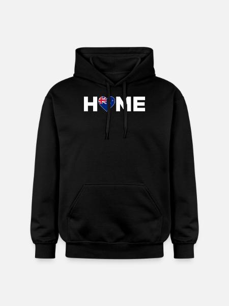 New Zealand Home New Zealand Flag - Gildan Unisex Softstyle® Midweight Hoodie - black