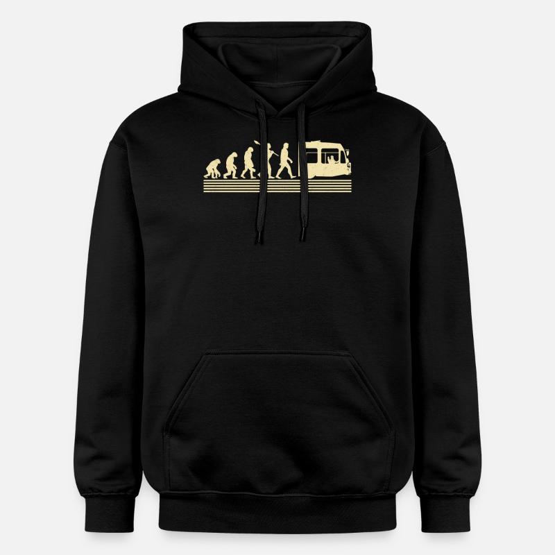 Bus driver evolution - Gildan Unisex Softstyle® Midweight Hoodie - black