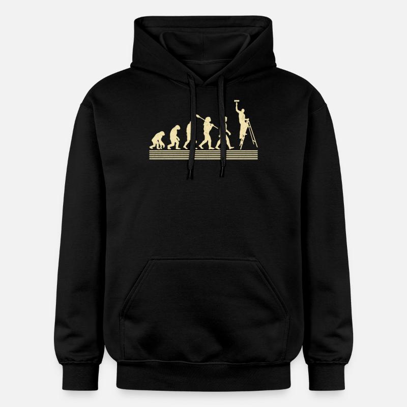 Évolution du peintre - Sweat à capuche Softstyle® Gildan Unisexe - noir