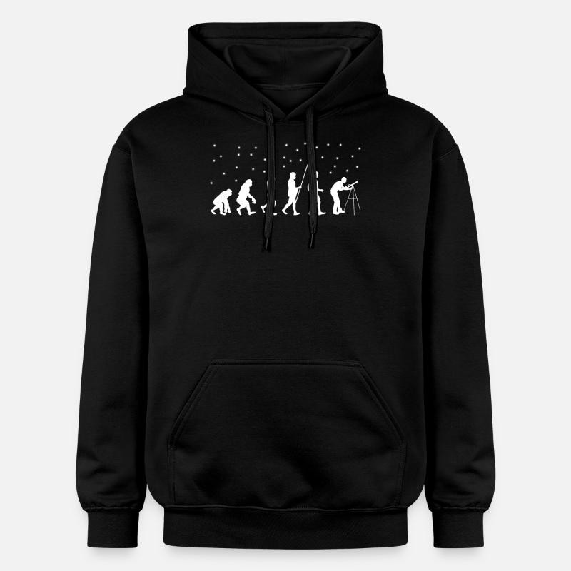 Astronomy Telescope Evolution Astronomy - Gildan Unisex Softstyle® Midweight Hoodie - black