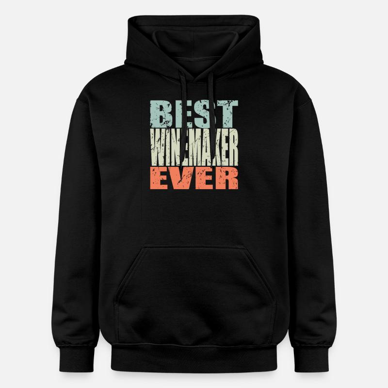 Best Winemaker ever Winemaker Gift - Gildan Unisex Softstyle® Midweight Hoodie - black