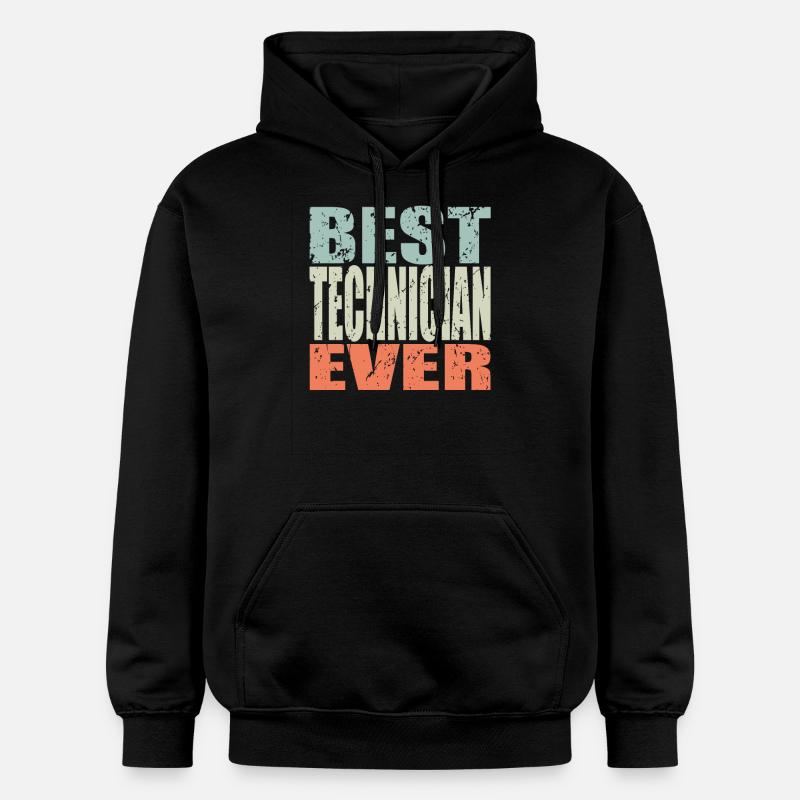 Best Techniker ever Techniker Geschenk - Gildan Unisex Softstyle® Midweight Hoodie - Schwarz